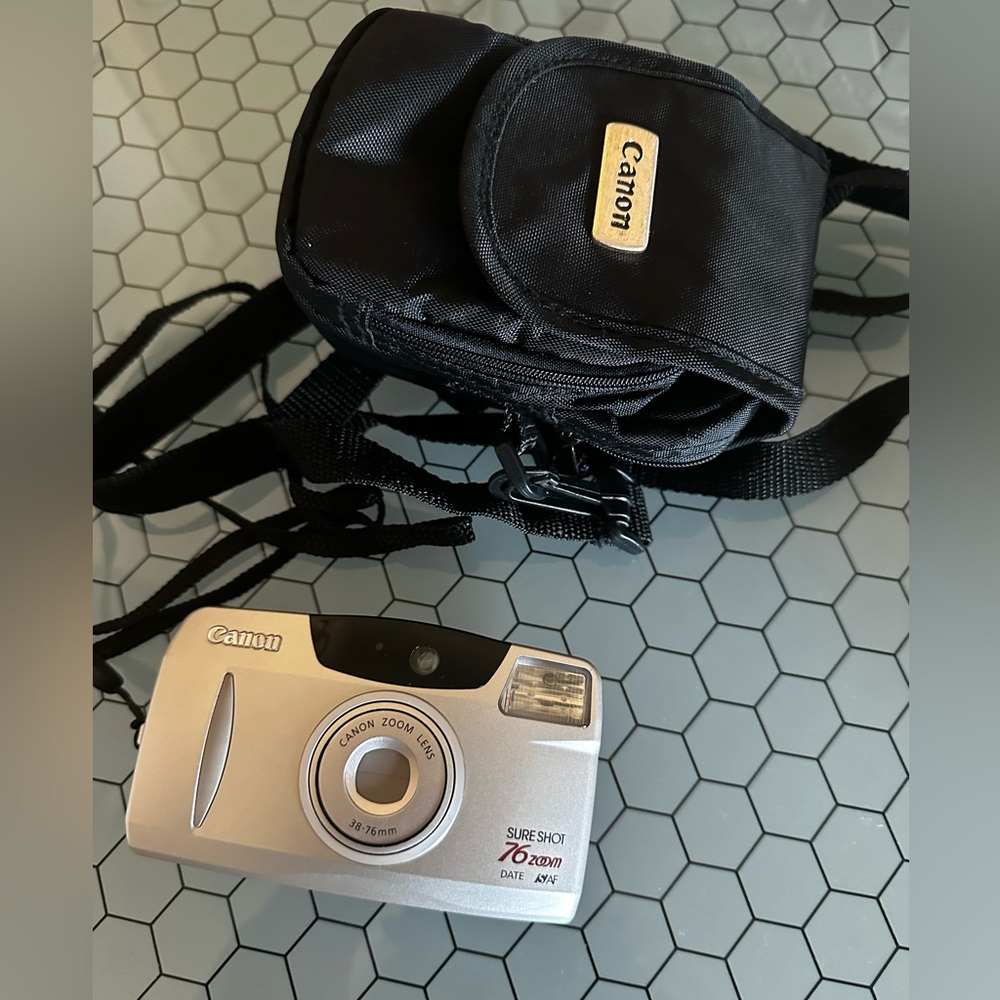 Canon Sure Shot 60 Zoom Silver and Black Camera